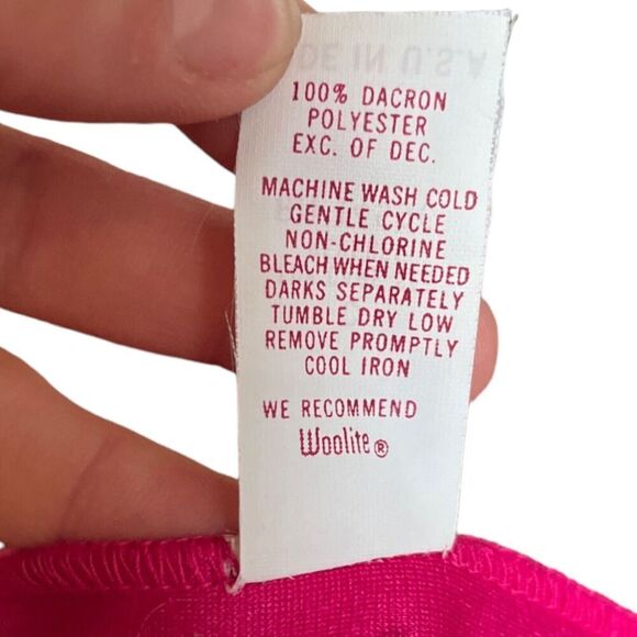 Vintage Kayser Felt Velour Hostess Robe Sleepwear Intimates Hot Pink US Petite - Picture 10 of 11